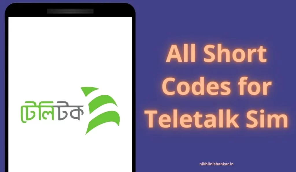 All Short Codes for Teletalk Sim